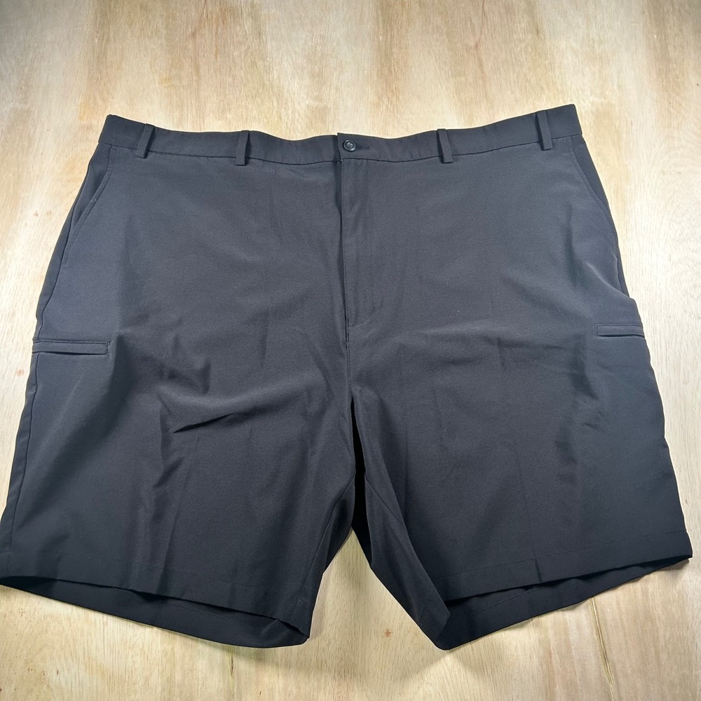 ProTour Mens Golf Shorts Black Size 50 Flat Front Stretch Performance Activewear